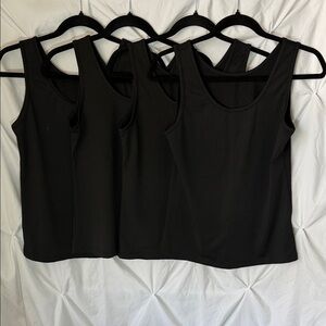 Classic Black Women's Tank Top set of 4